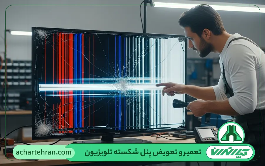 تعمیر و تعویض پنل شکسته تلویزیون