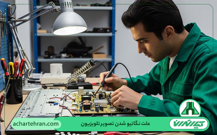 نحوه تشخیص (عیب یابی) نگاتیو شدن تصویر تلویزیون